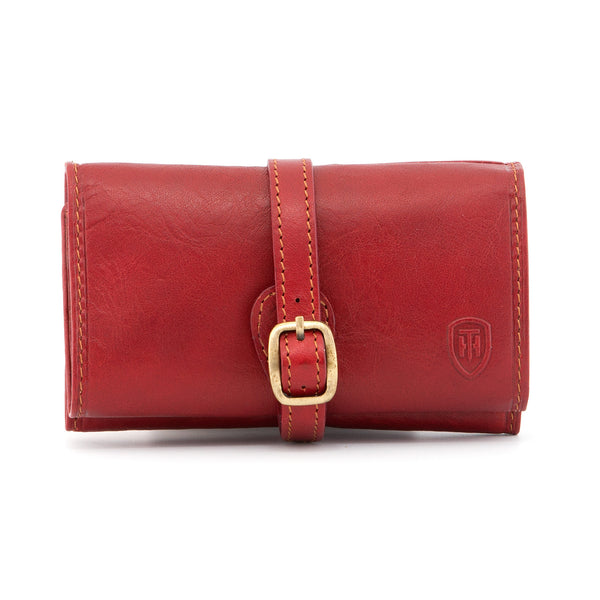 4212 THV - Italian Leather Mini Jewellery Roll Holder