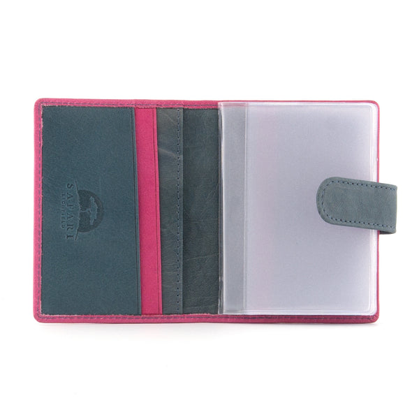5001 46 - Leather Credit Card Holder with Tab & Plastic Inserts