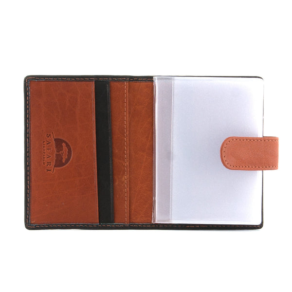 5001 46 - Leather Credit Card Holder with Tab & Plastic Inserts