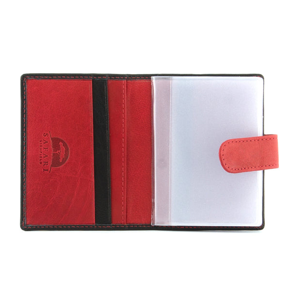 5001 46 - Leather Credit Card Holder with Tab & Plastic Inserts
