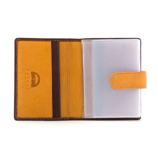 5001 46 - Leather Credit Card Holder with Tab & Plastic Inserts