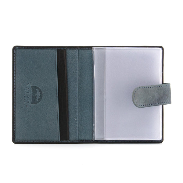 5001 46 - Leather Credit Card Holder with Tab & Plastic Inserts
