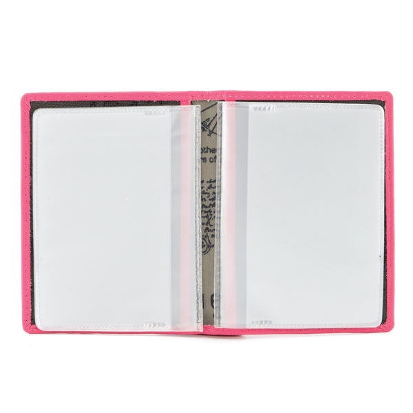 5005 17 - Leather Credit Card Holder with Plastic Inserts