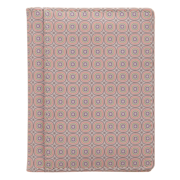 5017C 17 - Leather Credit Card Holder with Circles Print