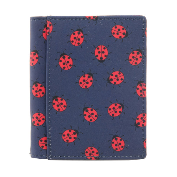 5017LB 17 35 - Leather Ladybird Print Credit Card Holder