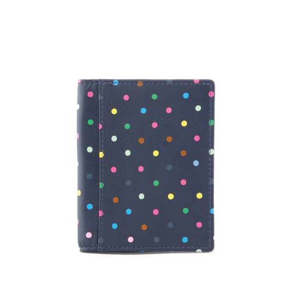 5017P 17 24 - Leather Polka Print Credit Card Holder