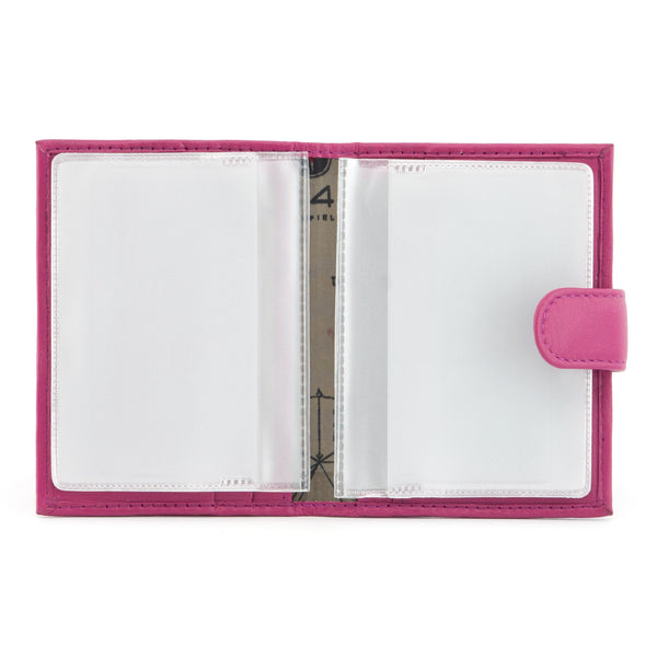 5038 17 - Leather Credit Card Holder with Plastic Inserts & Tab