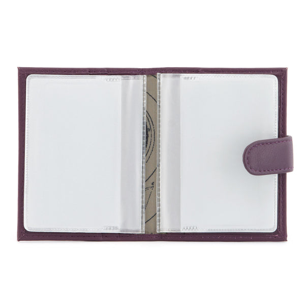 5038 17 - Leather Credit Card Holder with Plastic Inserts & Tab