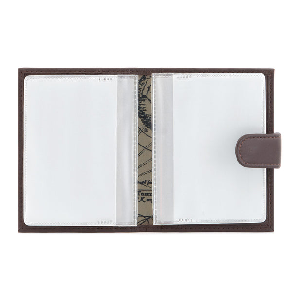 5038 17 - Leather Credit Card Holder with Plastic Inserts & Tab