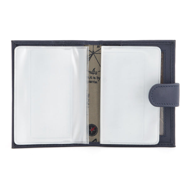 5038 17 - Leather Credit Card Holder with Plastic Inserts & Tab
