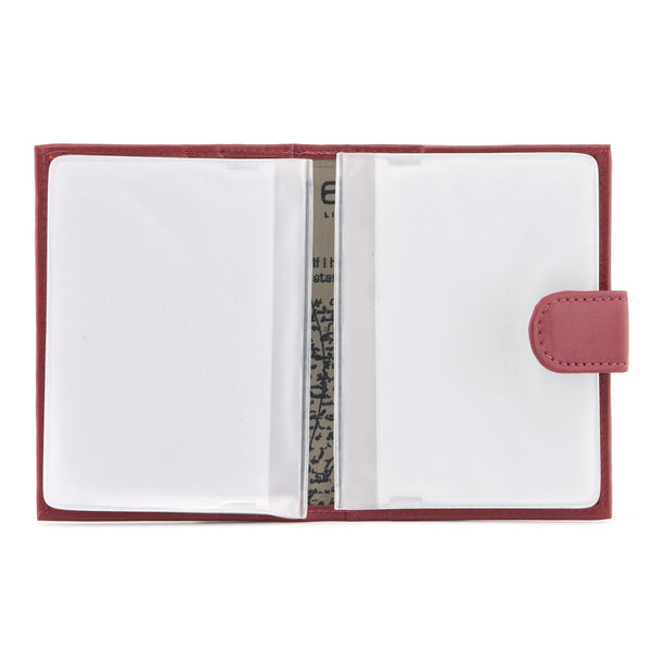 5038 17 - Leather Credit Card Holder with Plastic Inserts & Tab
