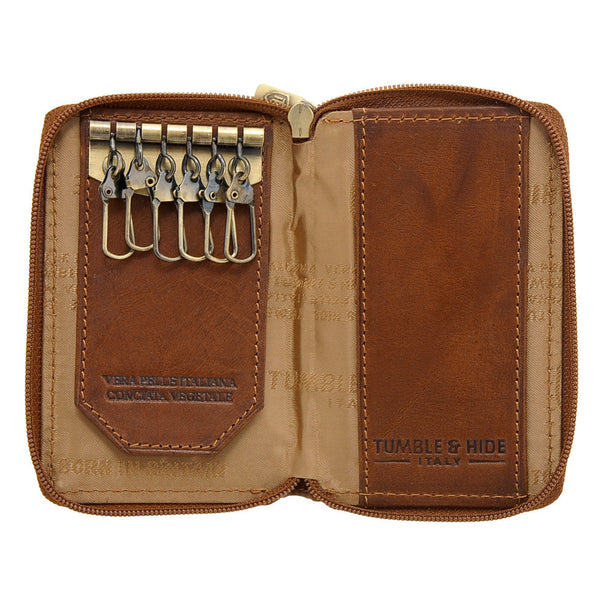 5209 THV - Italian Leather Zip Around Keycase