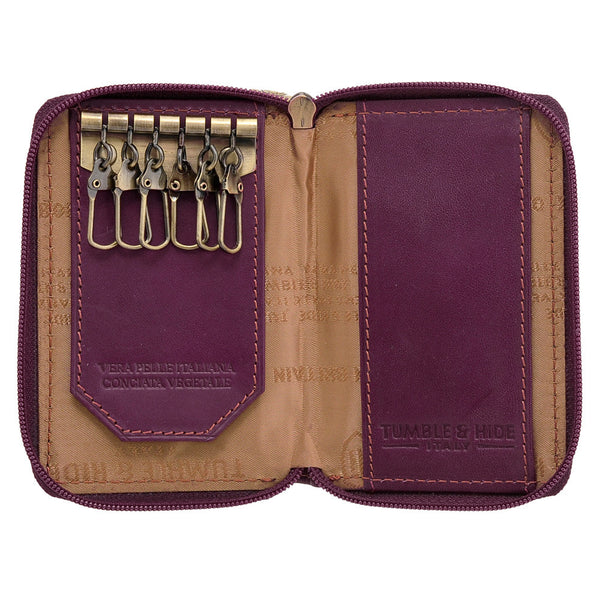 5209 THV - Italian Leather Zip Around Keycase