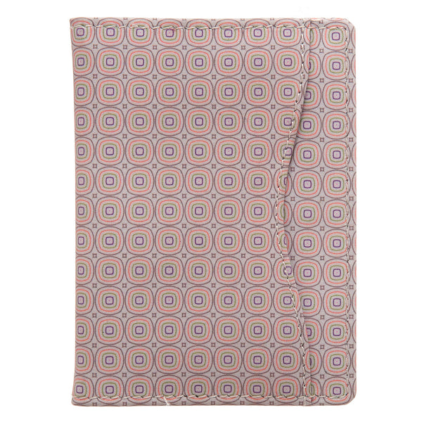 5307C 17  - Leather Circles Print Travel Pass Holder