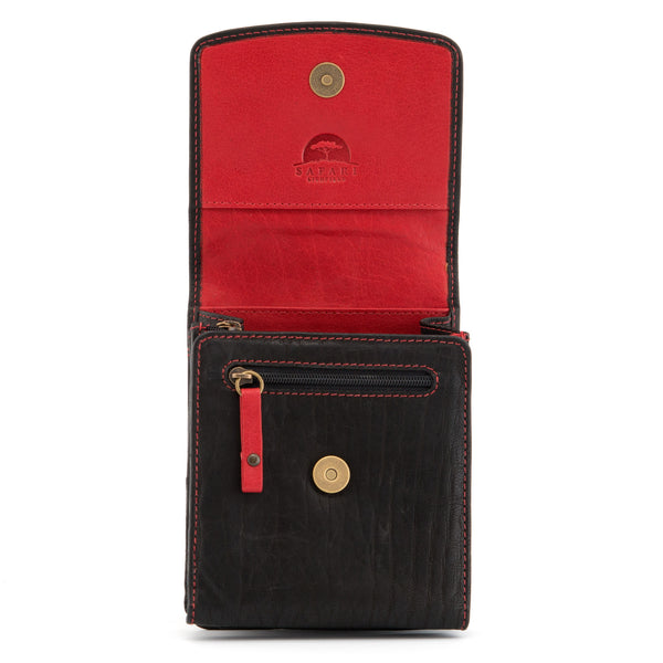 6519 46 - Leather Flap Over Travel Bag