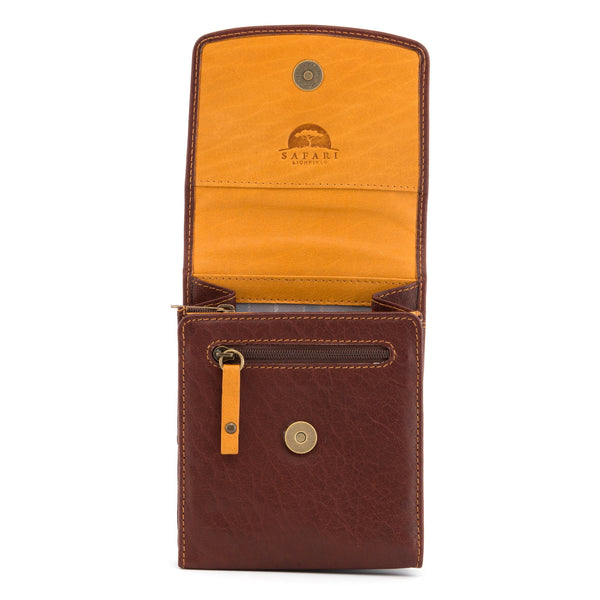 6519 46 - Leather Flap Over Travel Bag