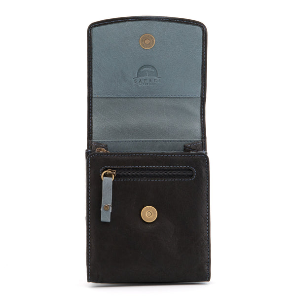 6519 46 - Leather Flap Over Travel Bag