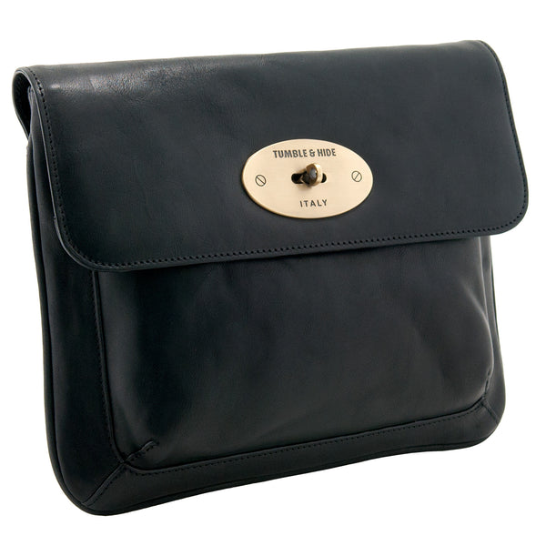 6904 THV - Italian Vegetale Leather Flap Over iPad Sleeve