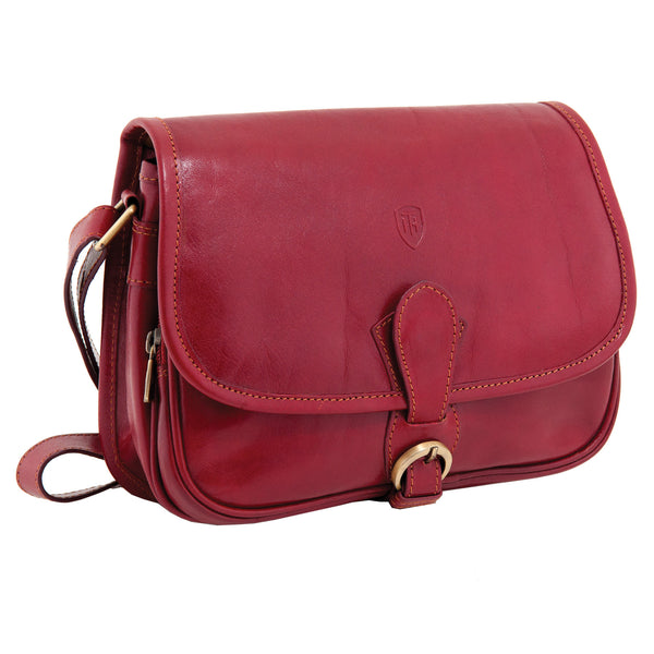 8110 THI - The Pesaro Italian Leather Flap Over Bag