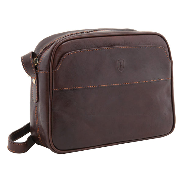 8112 THI - The Vergato Italian Leather Zip Around Shoulder Bag
