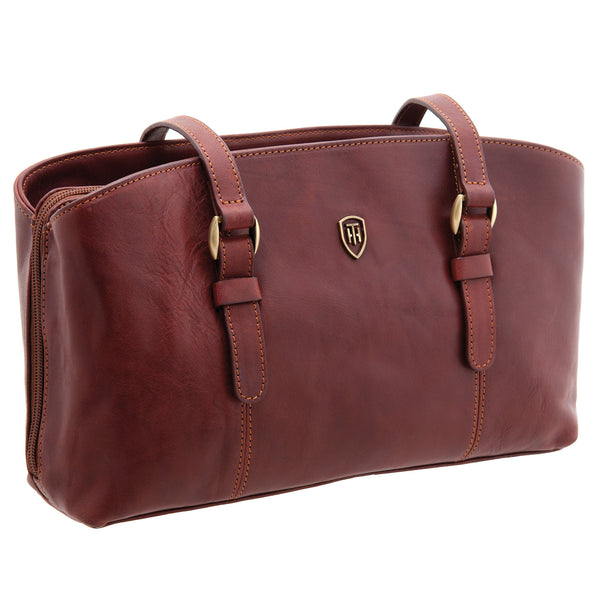 8201 THV - The Ealing Italian Leather Triple Zip Top Shoulder Bag