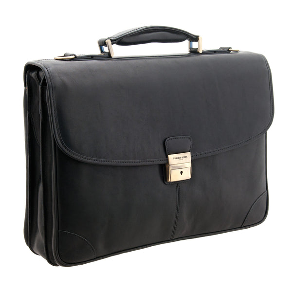 8363 THV - The Adrano Italian Leather Triple Gusset Briefcase