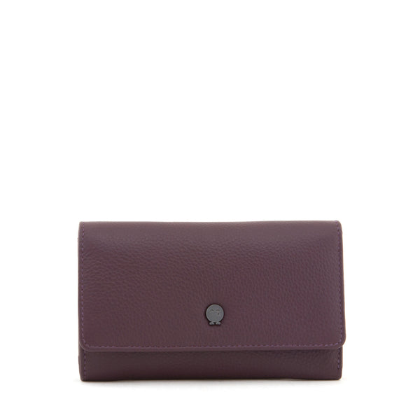 Y1303 -  Flap Over Leather Purse