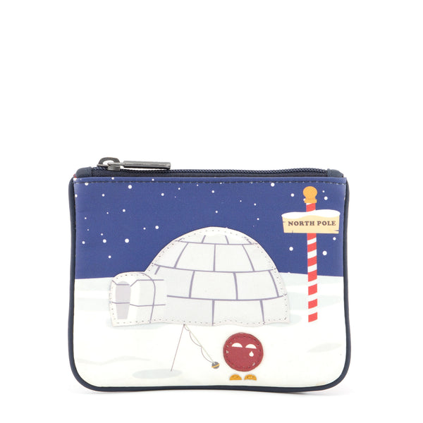 Y1723 NP - The Yoshi 'It's Cold Outside' Leather Applique Purse