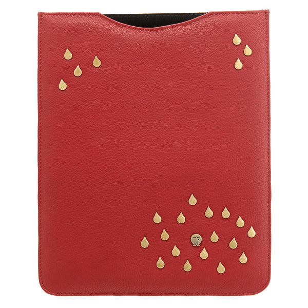 Y6907 T - Leather Ipad Sleeve With Metal Tear Detail