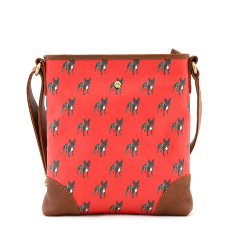 YB118DOG 9 - The Garner Bulldog Print Leather Across Body Bag