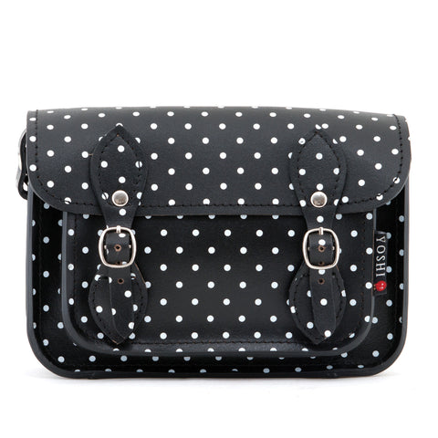 YB125 PLK  - The Tilney Mini Polka Print Leather Satchel by Yoshi