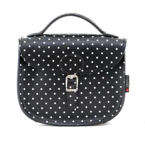 YB126 PLK  - The Morland Polka Print Leather Satchel by Yoshi