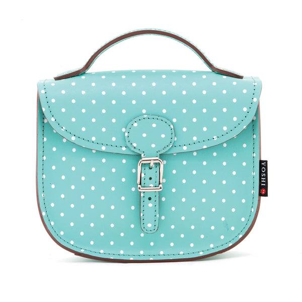 YB126 PLK  - The Morland Polka Print Leather Satchel by Yoshi