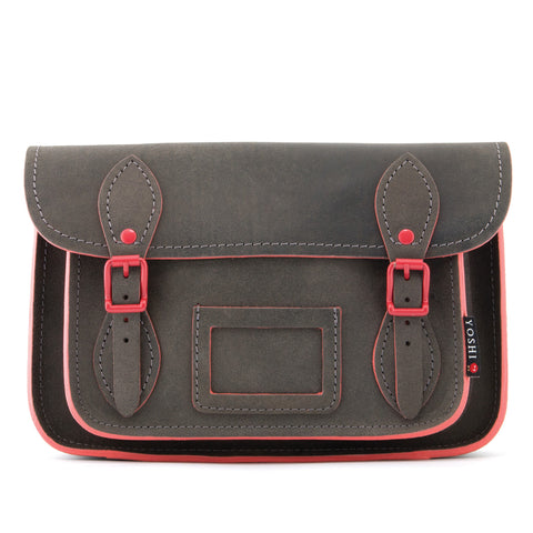 YB127 CST - The Darcy 10.5" Contrast Leather Satchel by Yoshi