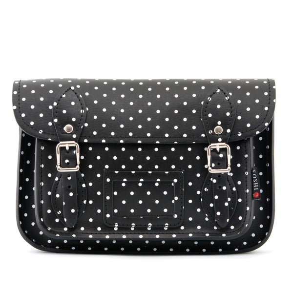 YB127 PLK - The Darcy 10.5" Polka Leather Satchel by Yoshi