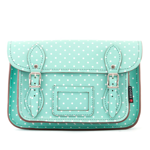 YB127 PLK - The Darcy 10.5" Polka Leather Satchel by Yoshi