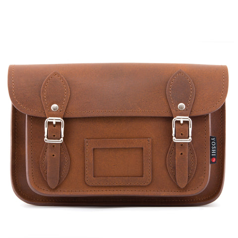 YB127 - The Darcy 10.5" Hunter Leather Satchel by Yoshi