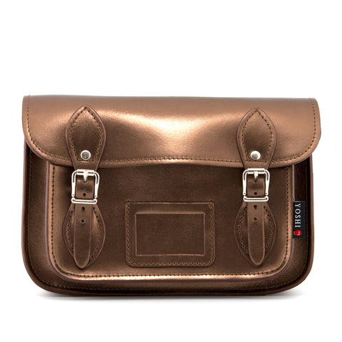 YB127 M 2 - The Darcy 10.5" Bronze Leather Satchel by Yoshi