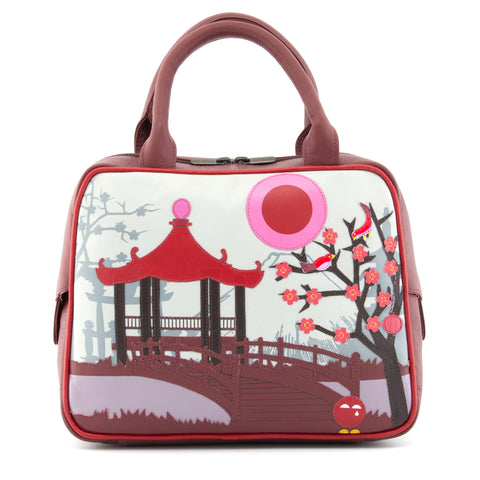 YB70 OSAKA - The Osaka Applique Leather Grab Bag