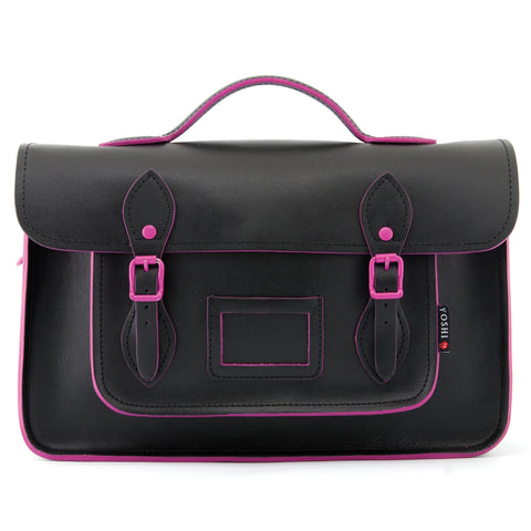 YB84 CST - The Belforte 14" Contrast Leather Satchel by Yoshi