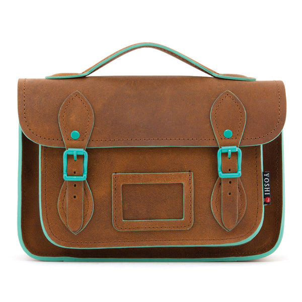 YB85 CST - The Dewhurst 10.5" Contrast Leather Satchel by Yoshi