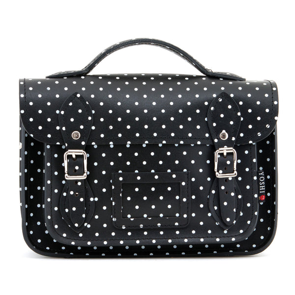 YB85 PLK - The Dewhurst 10.5" Polka Leather Satchel by Yoshi