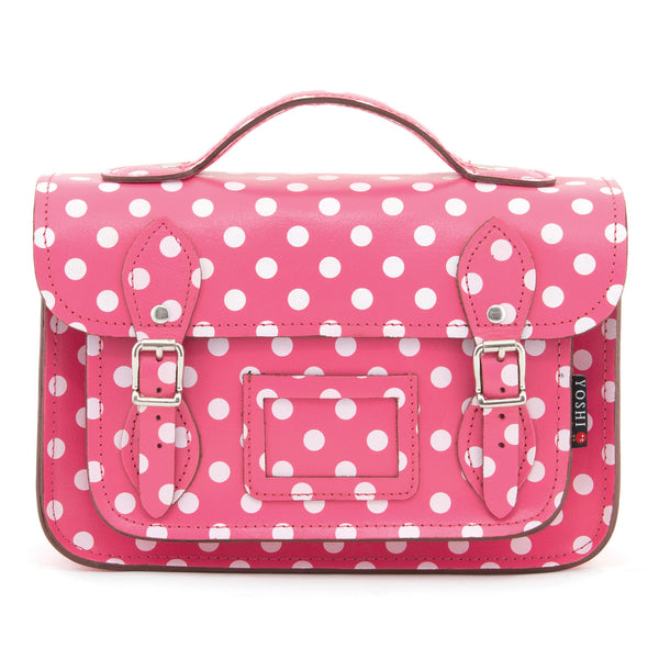 YB85 PLK - The Dewhurst 10.5" Polka Leather Satchel by Yoshi