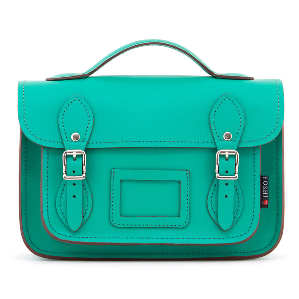 YB85  - The Dewhurst 10.5" Plain Leather Satchel by Yoshi