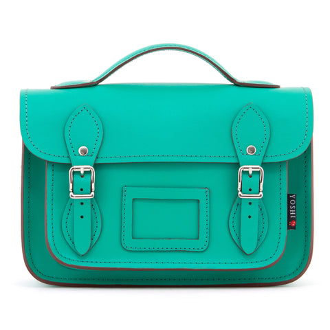 YB85  - The Dewhurst 10.5" Plain Leather Satchel by Yoshi