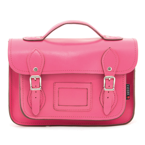 YB85  - The Dewhurst 10.5" Plain Leather Satchel by Yoshi