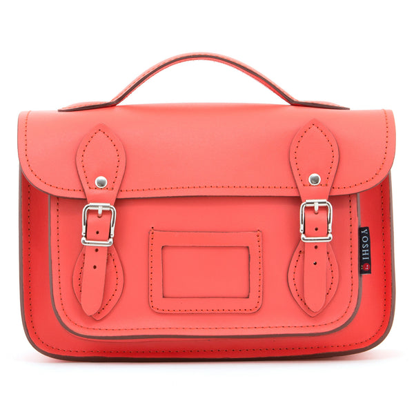 YB85  - The Dewhurst 10.5" Plain Leather Satchel by Yoshi