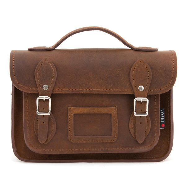 YB85 - The Dewhurst 10.5" Hunter Leather Satchel by Yoshi