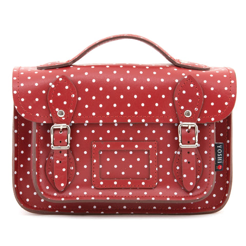 YB85 PLK - The Dewhurst 10.5" Polka Leather Satchel by Yoshi