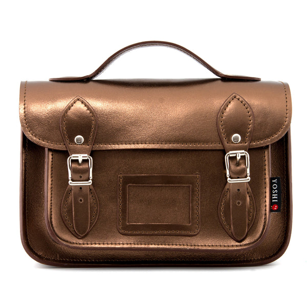 YB85 M 2 - The Dewhurst 10.5" Bronze Leather Satchel by Yoshi